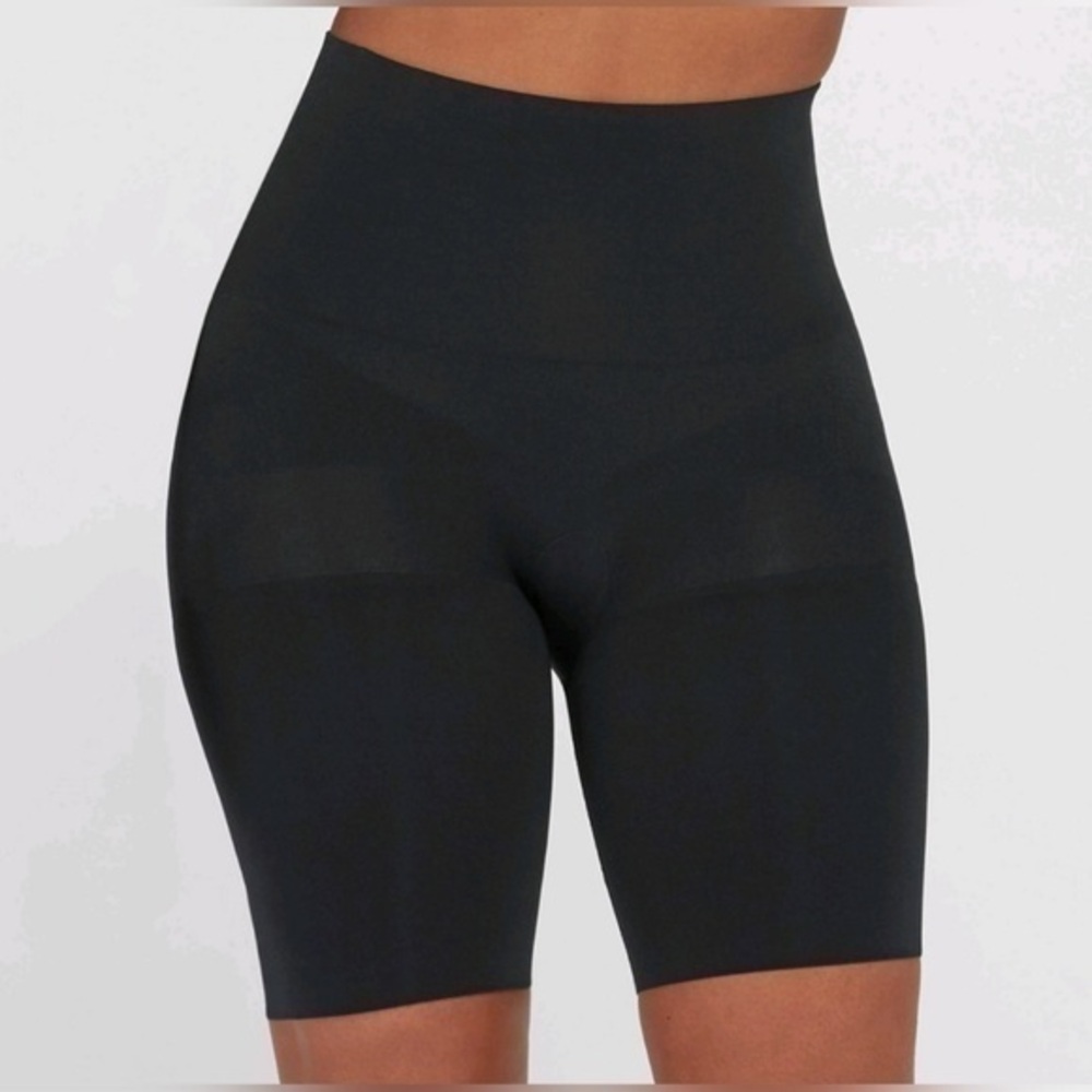 Assets by Spanx Black High-Waist Mid-Thigh Shaper Sz XL